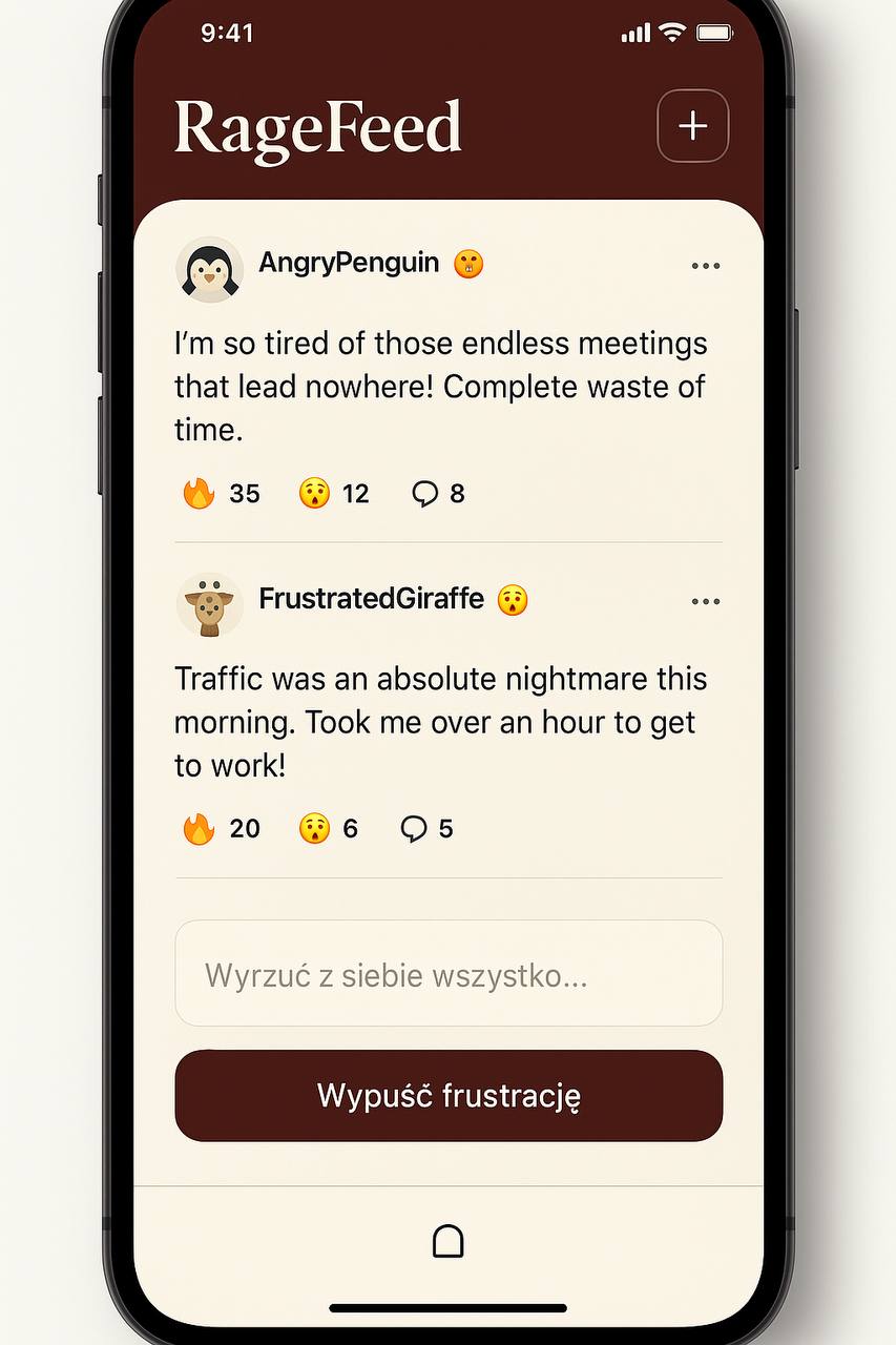 Zrzut ekranu Feed Aplikacji